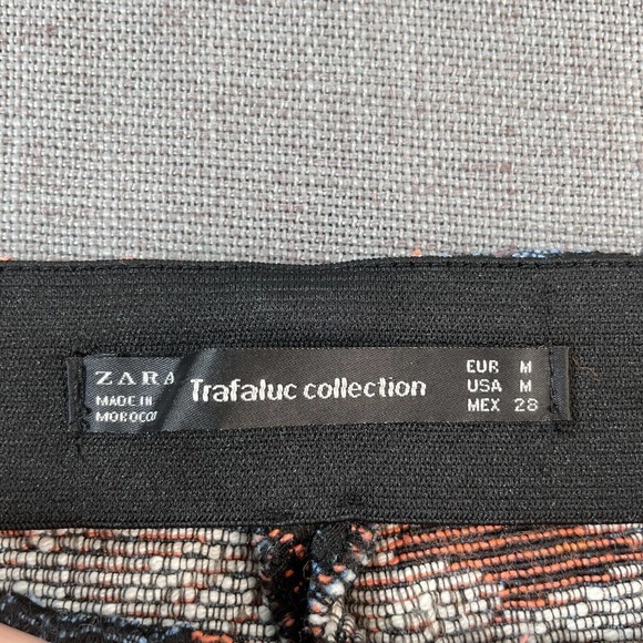 Zara Shorts Womens Medium Trafaluc Collection Multicolored H Leaf Jacquard - Picture 3 of 8